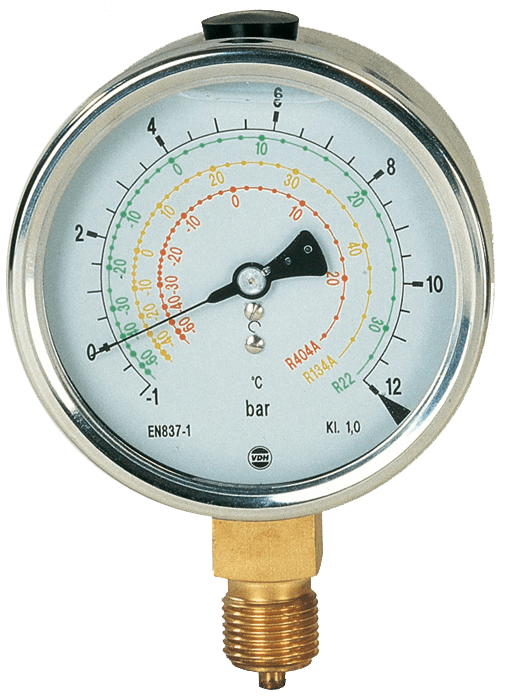 N796-1440 VDH R75/12 | Opbouw manometer | 1/4" SAE | HFC | Bereik bar: -1 tot 30